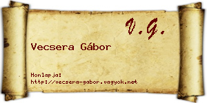 Vecsera Gábor névjegykártya