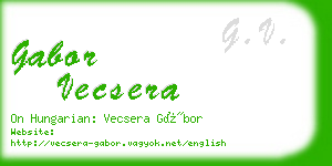 gabor vecsera business card